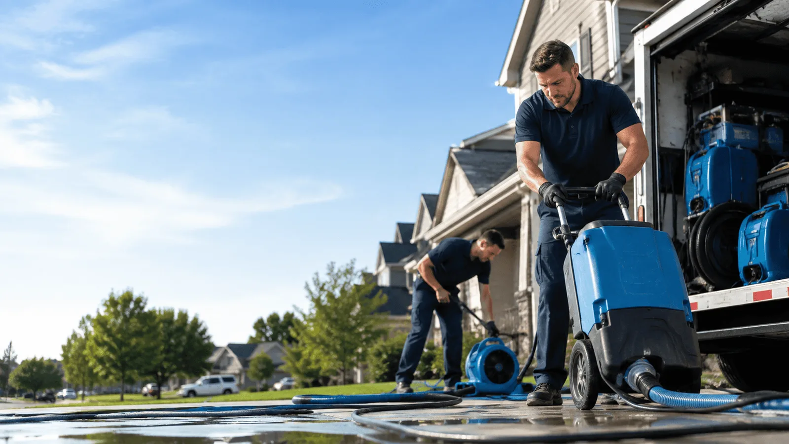 Water Damage Cleanup being performed in Sierra Vista, AZ
